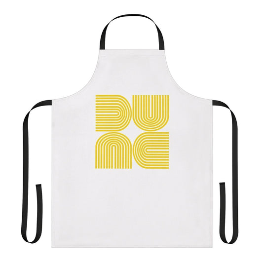 Dune-inspired apron with a subtle gold design