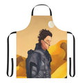 Dune-inspired apron featuring moon imagery and the Atreides family crest