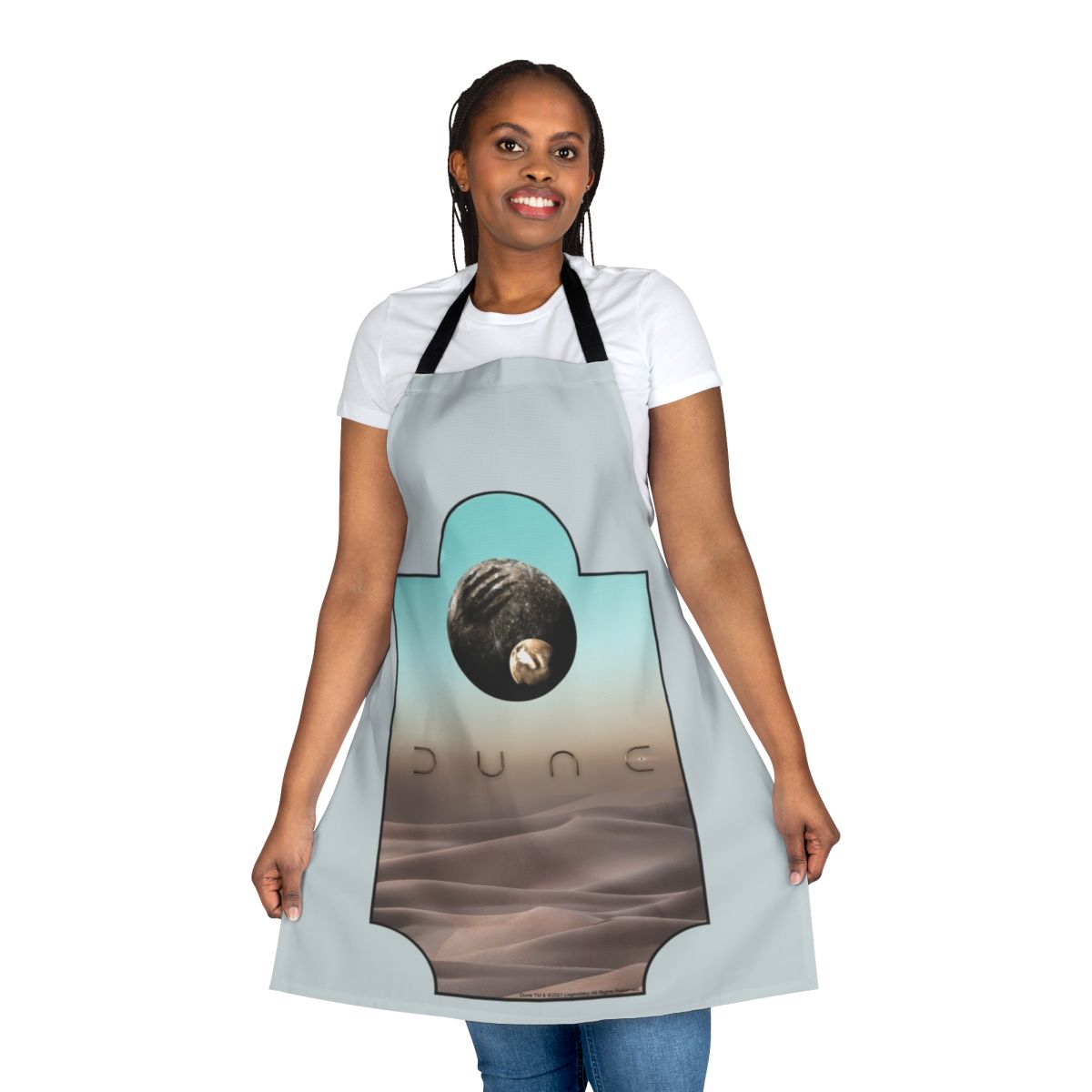 Dune-inspired apron featuring popular fan art from the 2020 film
