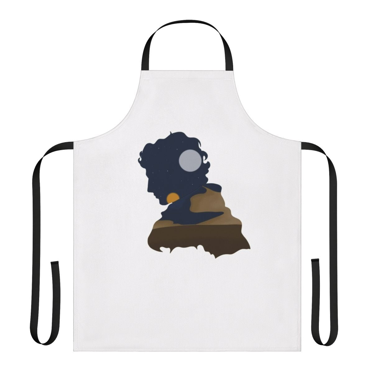Dune 2020 movie-inspired apron featuring the iconic desert landscape and sandworms
