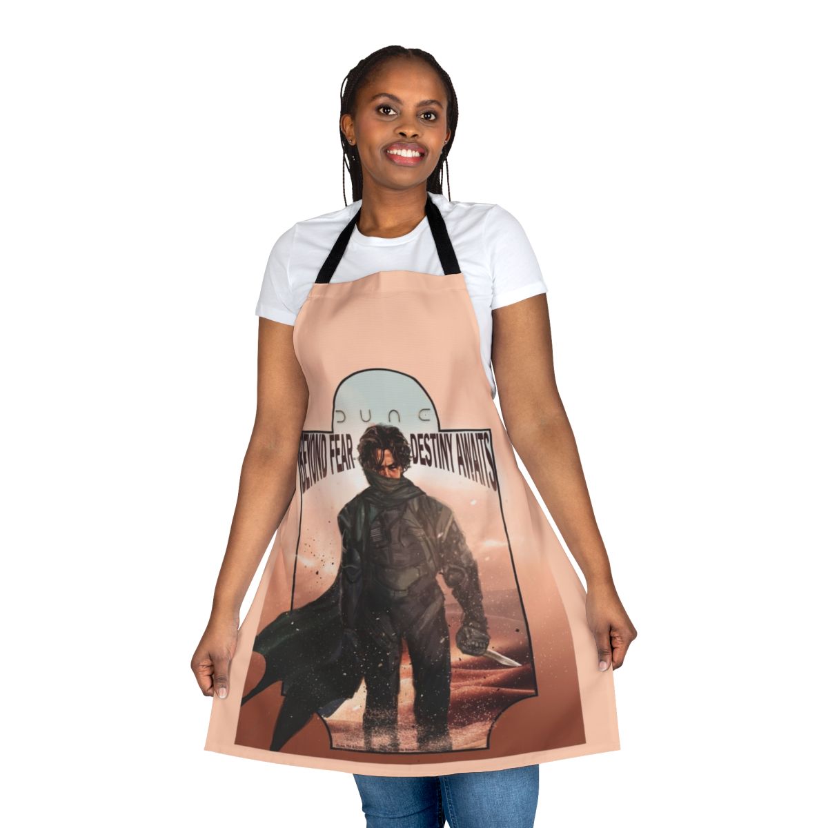 Dune-inspired apron featuring the character Paul Atreides from the 2020 sci-fi film