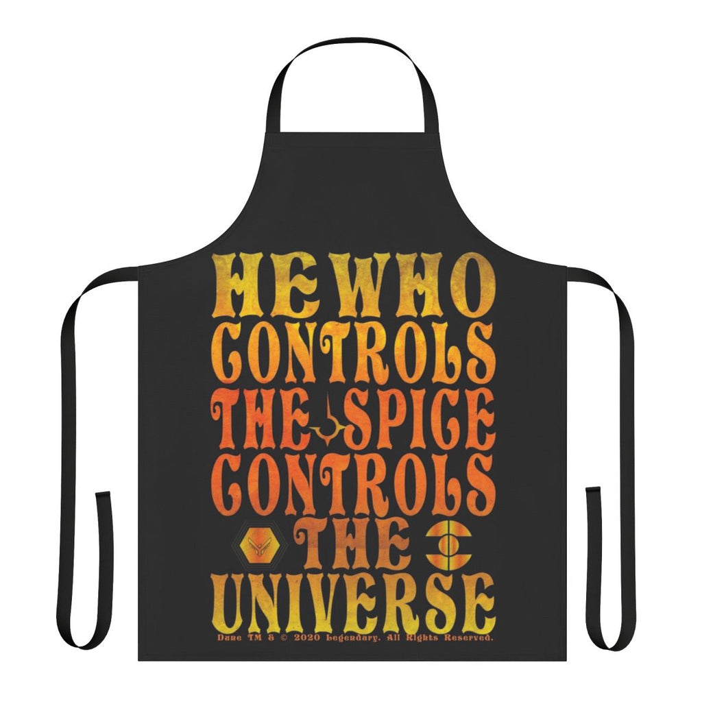 Dune-inspired apron featuring desert landscape and worm design
