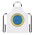 Dune-inspired apron featuring the desert landscape of Arrakis and a stylized stillsuit design