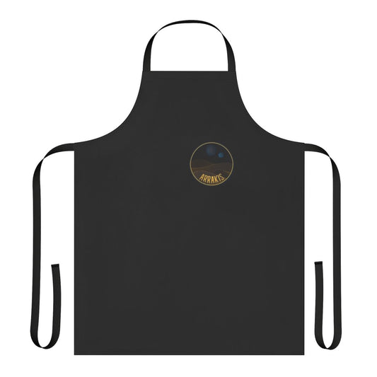 Arrakis Dune-inspired apron featuring a sand desert landscape with two moons, evoking the sci-fi world of Dune.