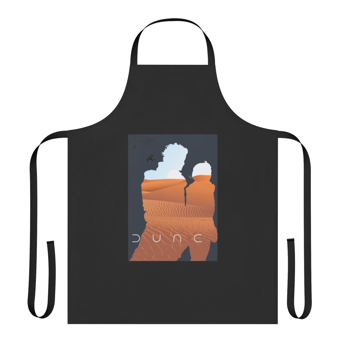 Apron featuring a dune landscape with the moons of Arrakis from the Dune sci-fi franchise