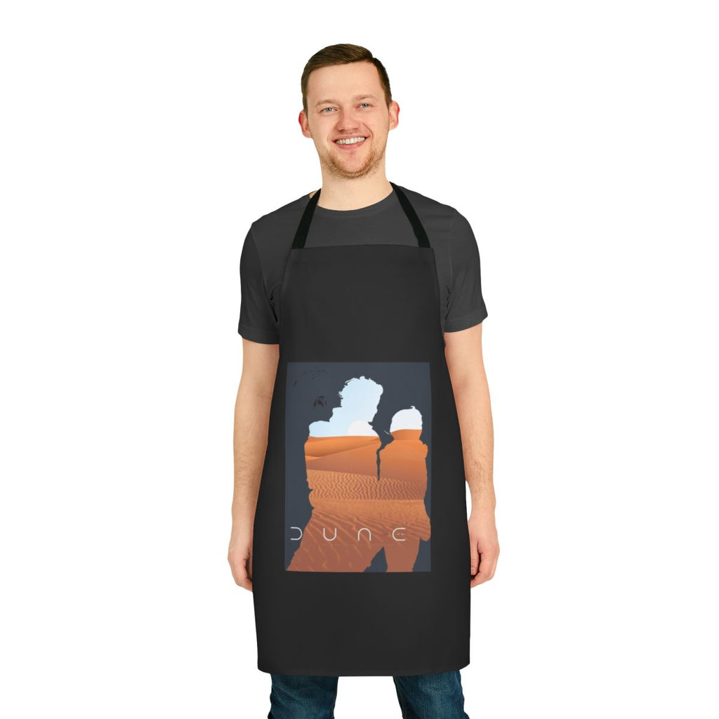 Apron featuring a dune landscape with the moons of Arrakis from the Dune sci-fi franchise