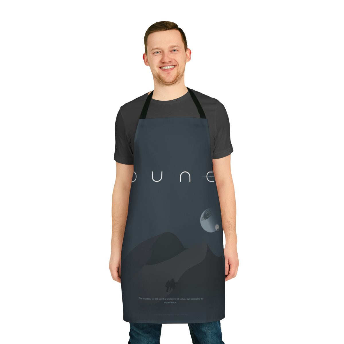 Dune-Inspired Arrakis Night Outs Apron featuring a moon and desert design