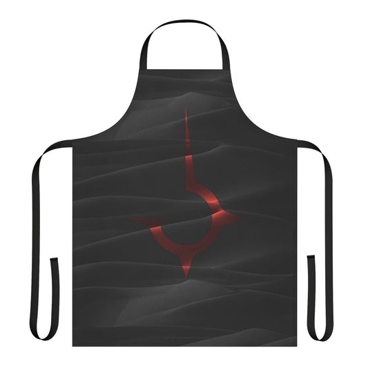 Black apron with Dune-inspired design