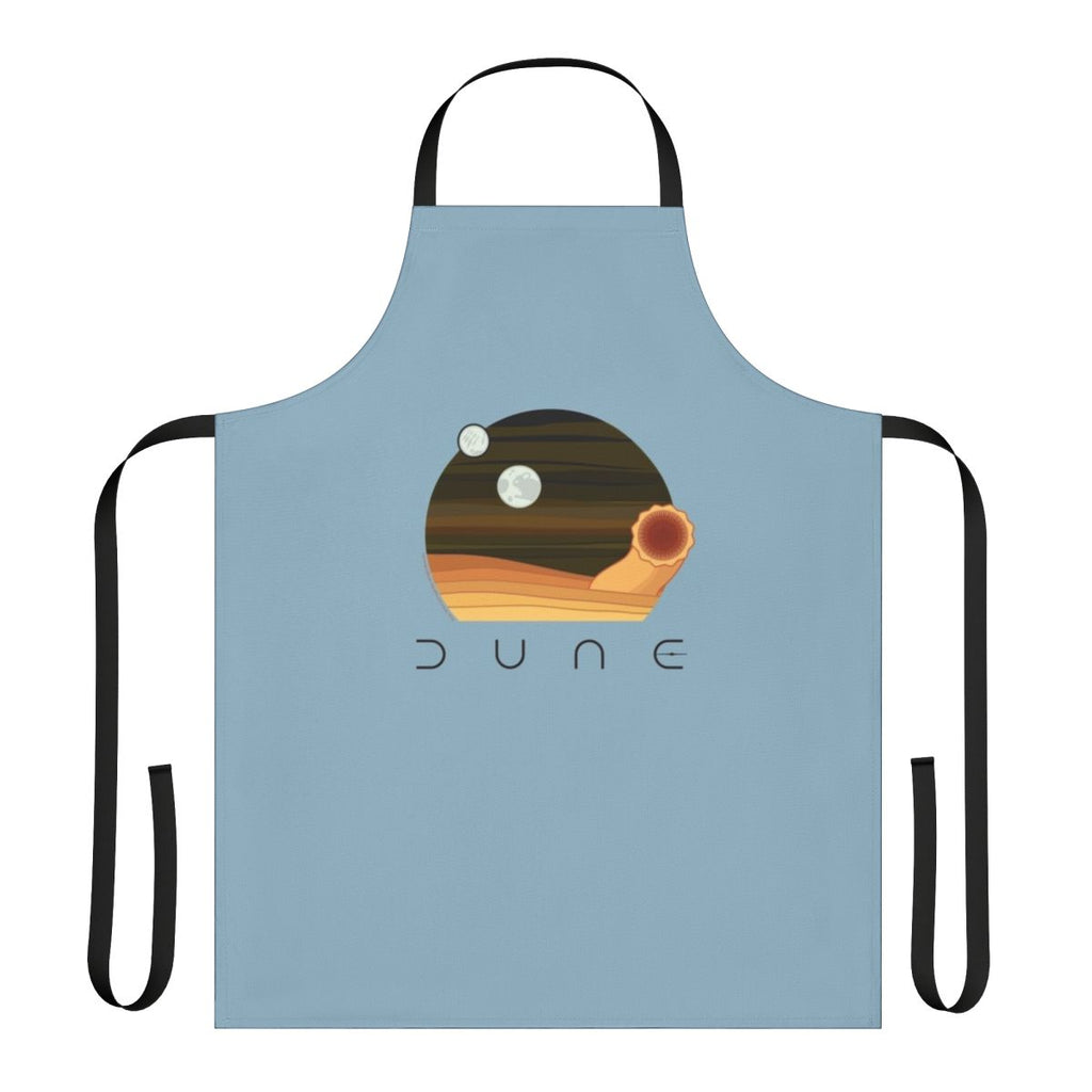 Dune-themed apron featuring a desert landscape and a sandworm