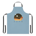 Dune-themed apron featuring a desert landscape and a sandworm