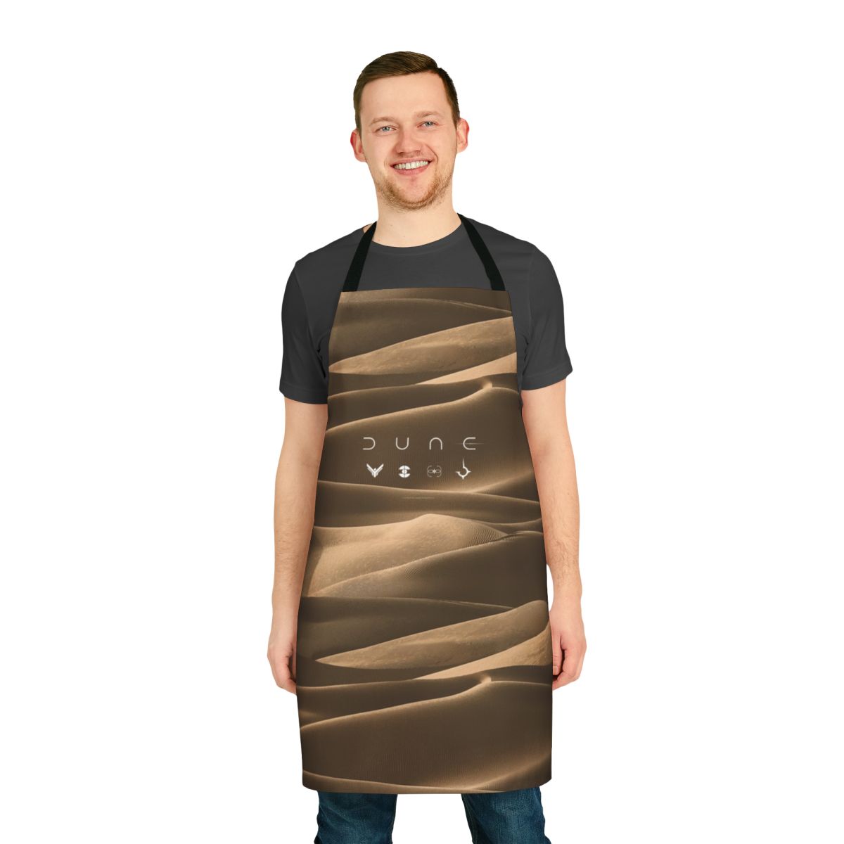 Dune-inspired apron featuring factions from the Dune universe