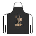 Dune-inspired "Fight Like Demons" apron featuring science fiction elements