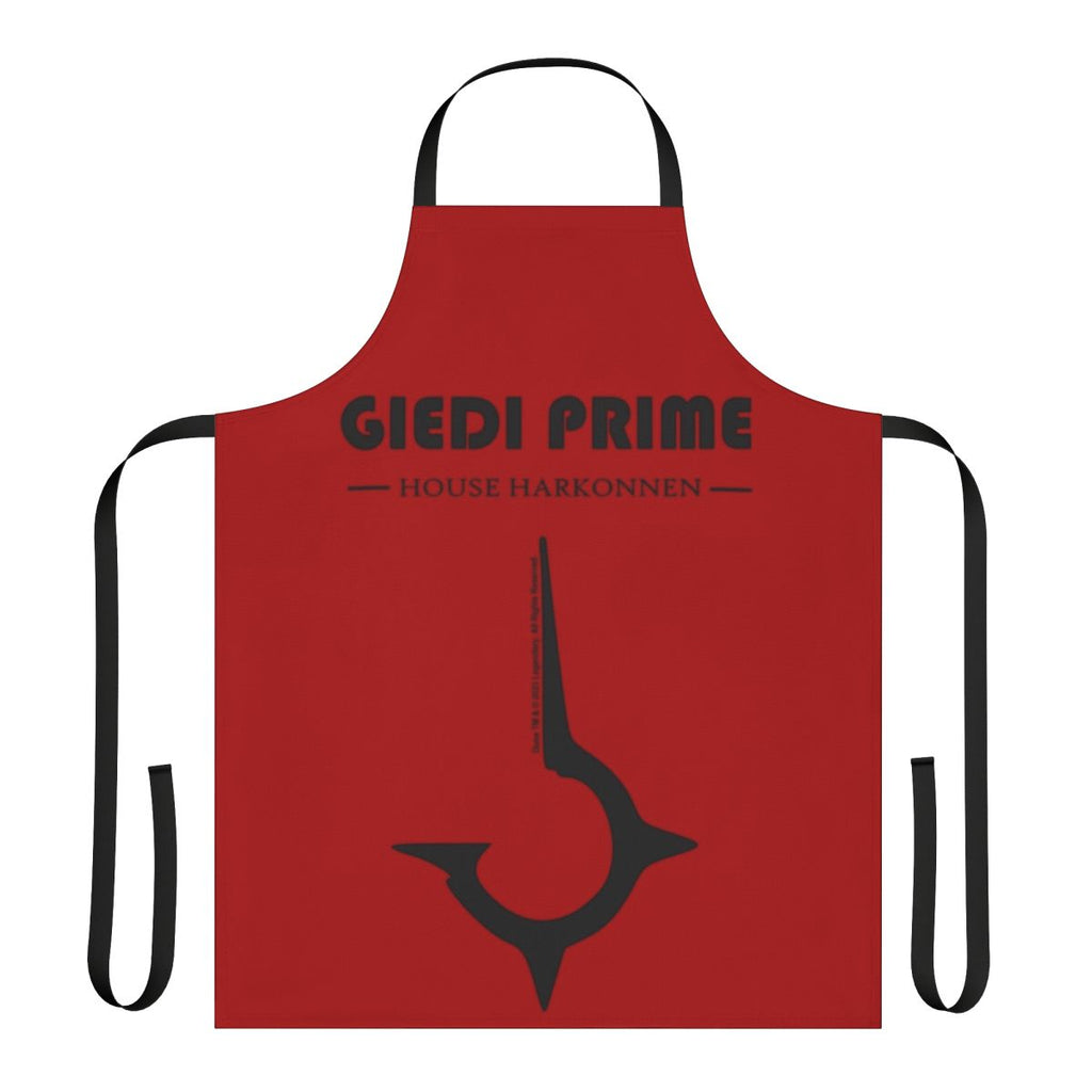 Dune-inspired apron featuring Giedi Prime and House Harkonnen fan art design