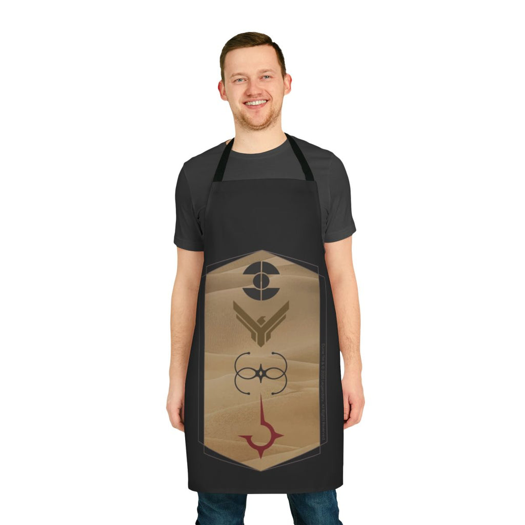 Dune-inspired houses art design printed on an apron