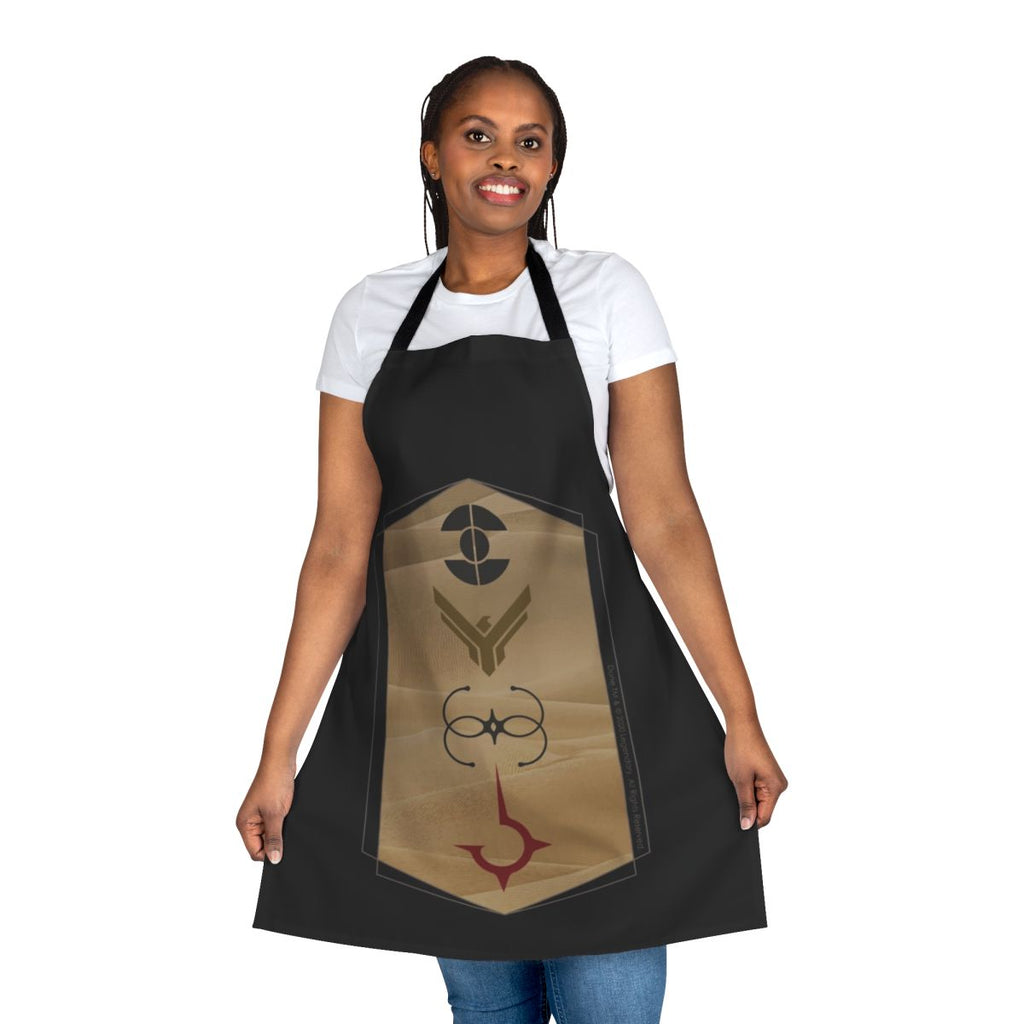 Dune-inspired houses art design printed on an apron