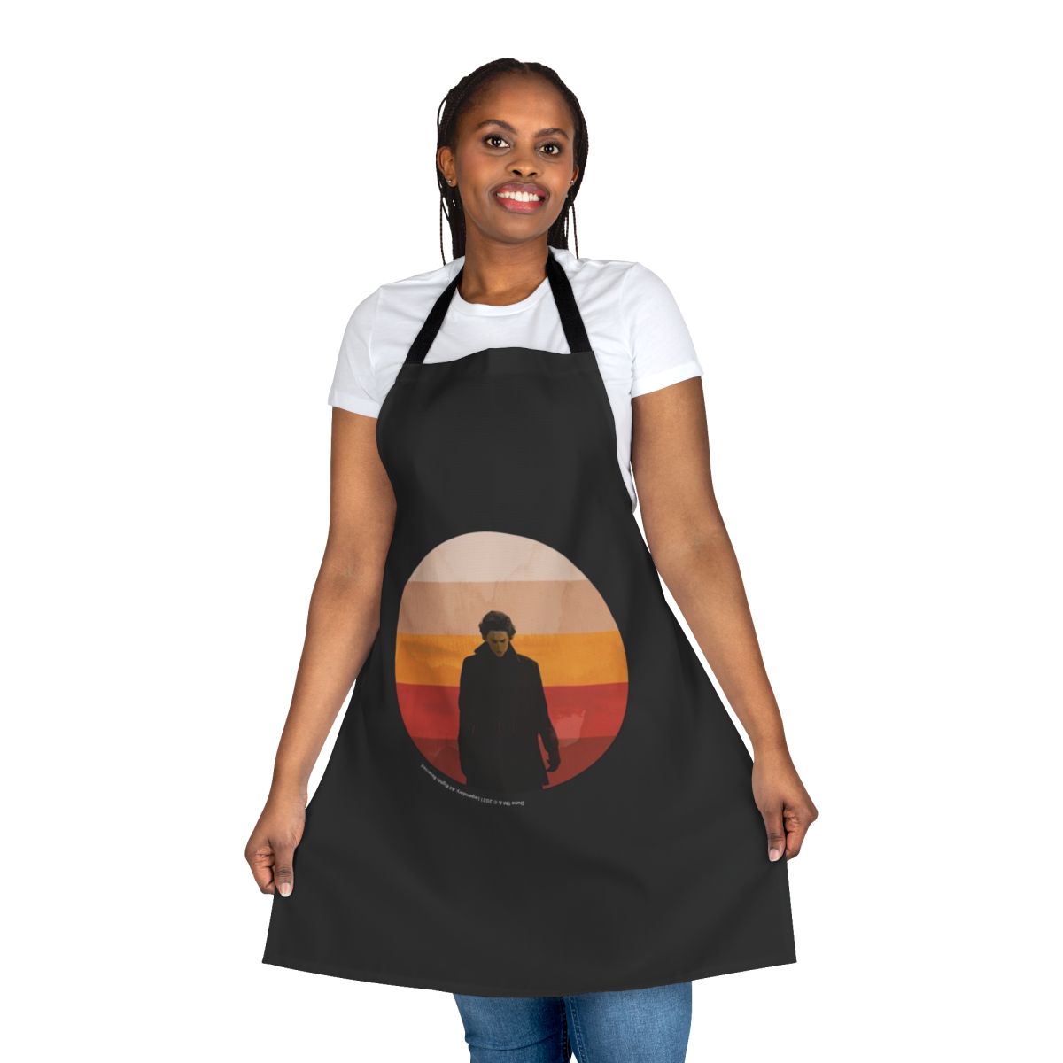 Dune-inspired apron featuring inkpress artwork from the 2020 film