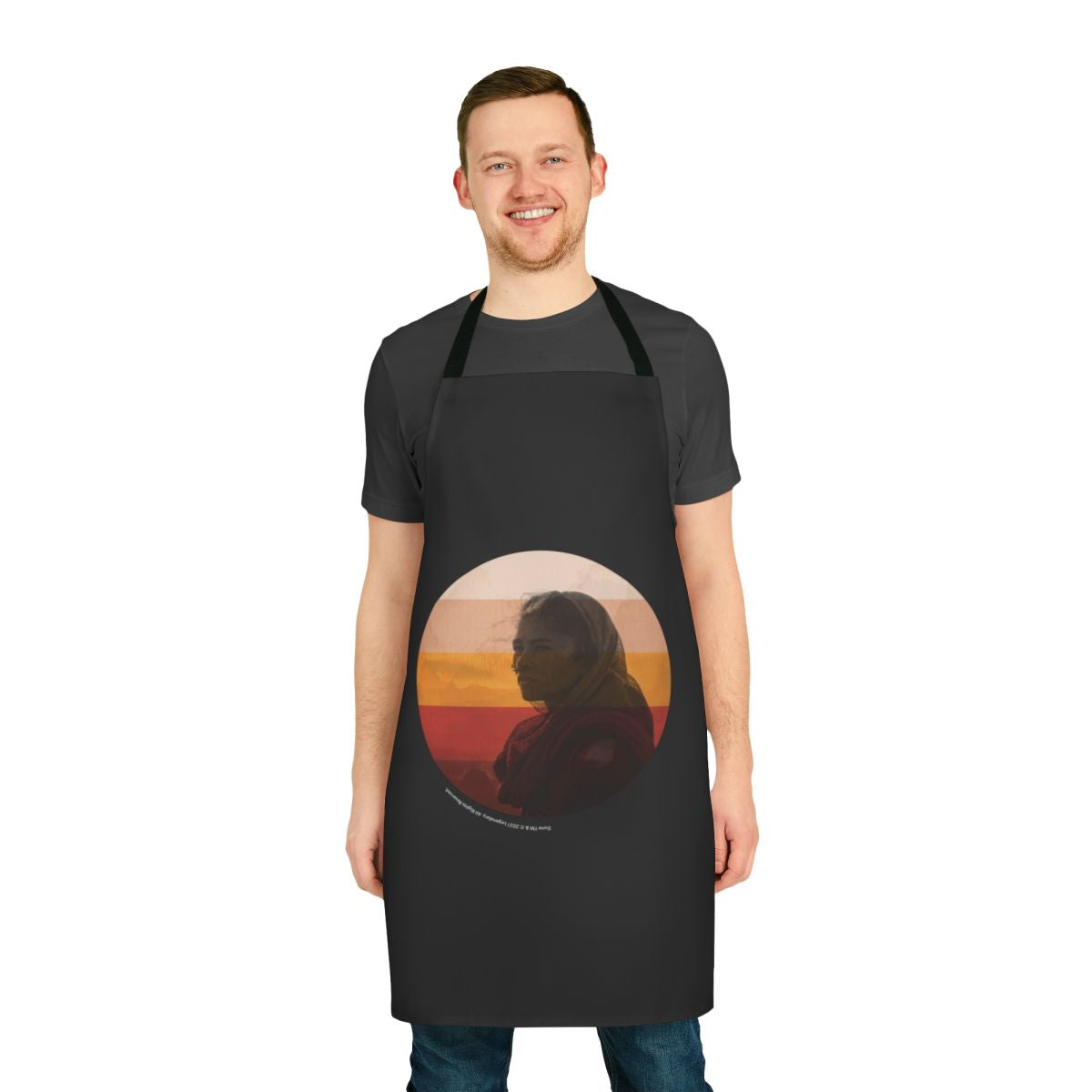 Dune-inspired inkpress artwork printed on a high-quality apron