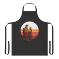 Dune-inspired apron featuring inkpress artwork with science fiction and desert planet motifs.