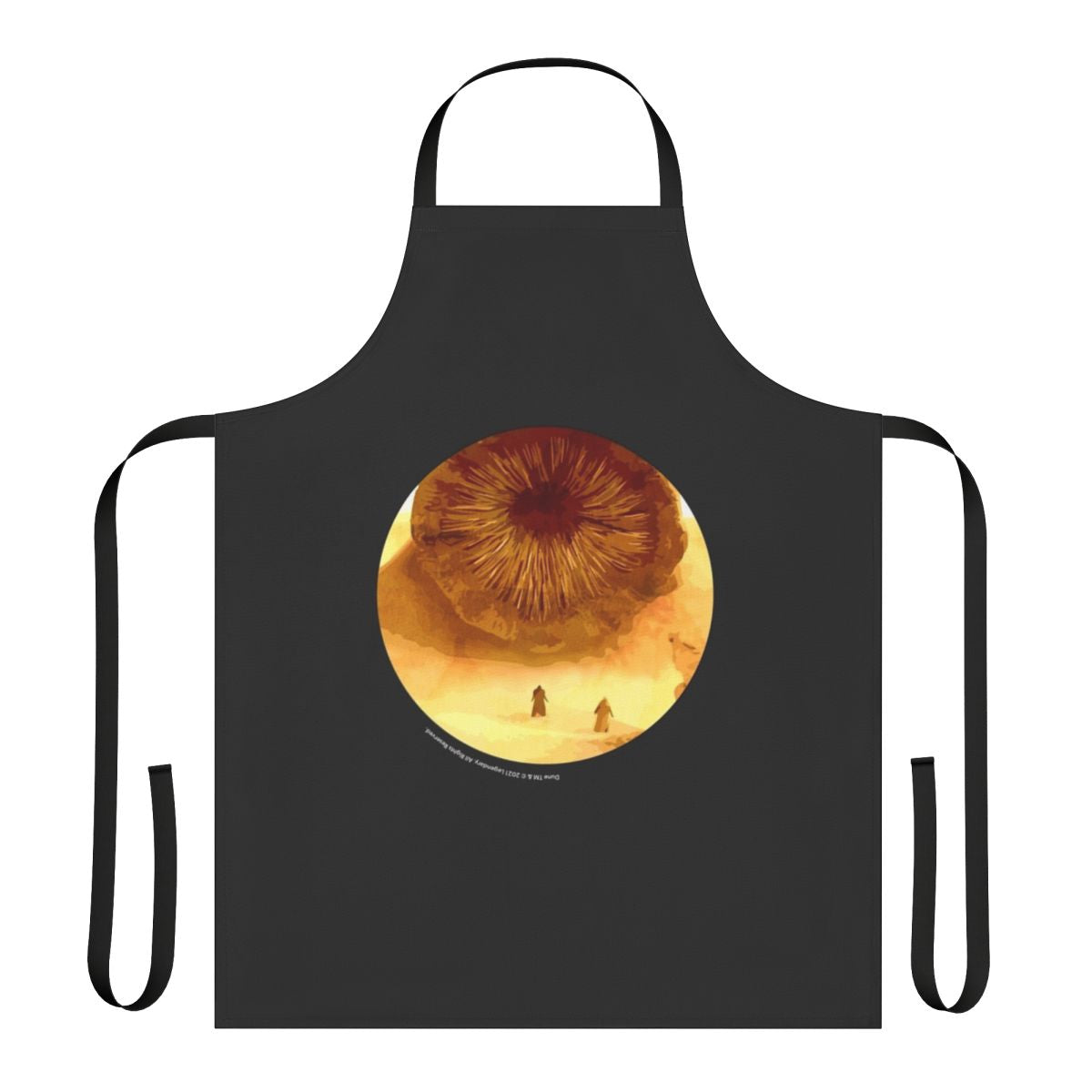 Dune-inspired inkpress artwork printed on an apron