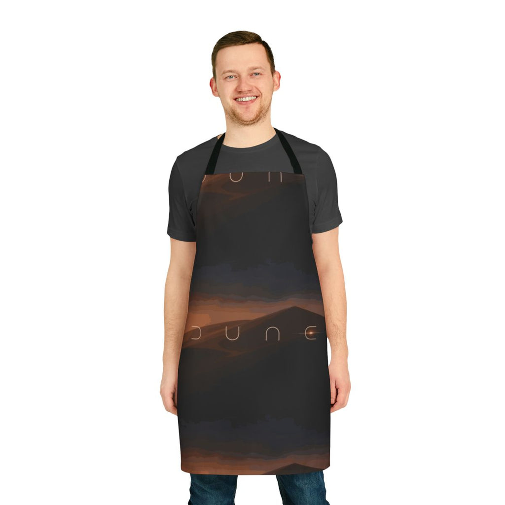 Dune-themed apron with desert landscape design
