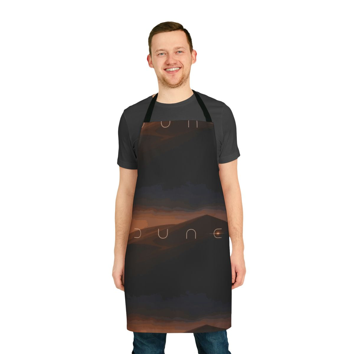 Dune-themed apron with desert landscape design