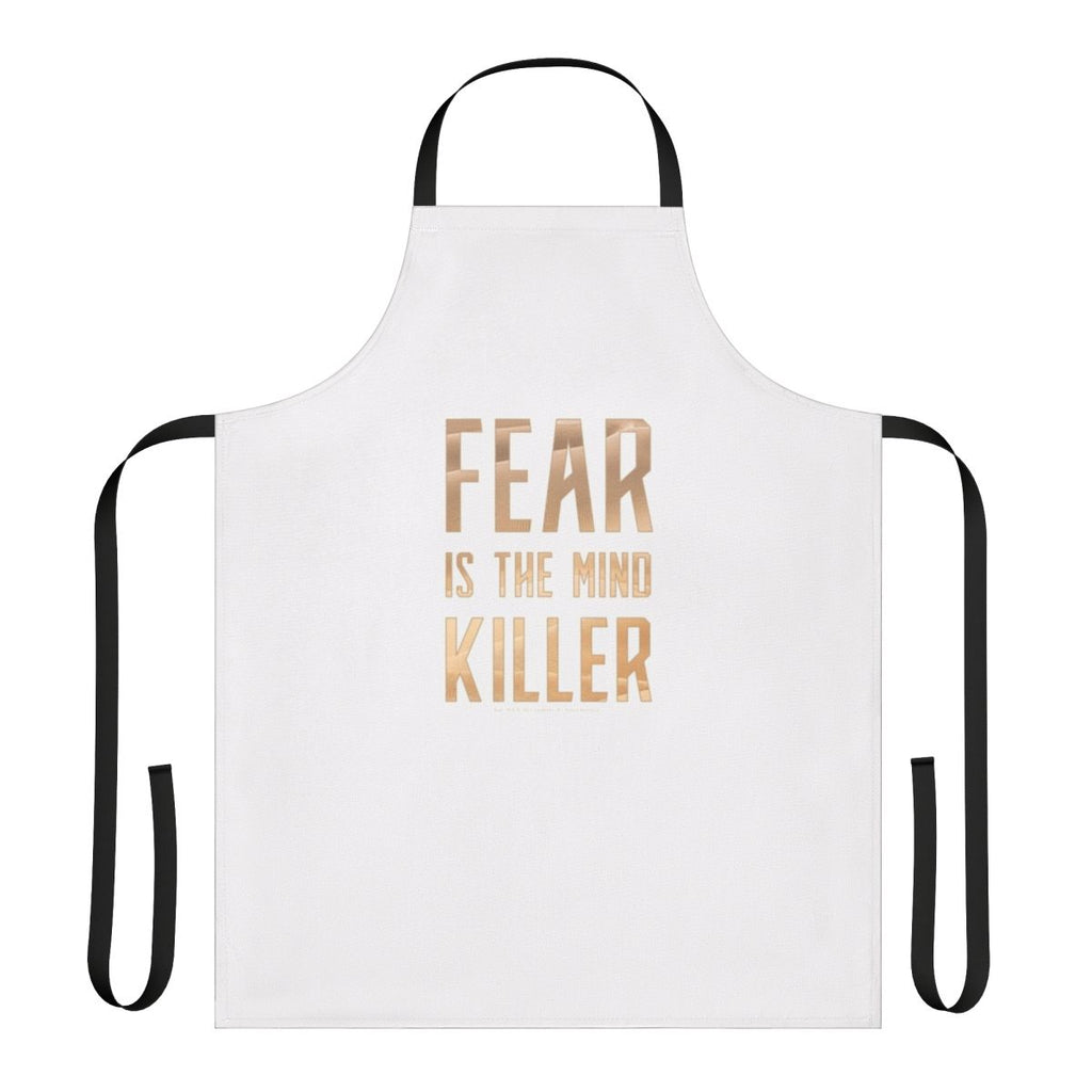 Dune inspired light apron featuring the iconic "Fear is the Mind Killer" quote