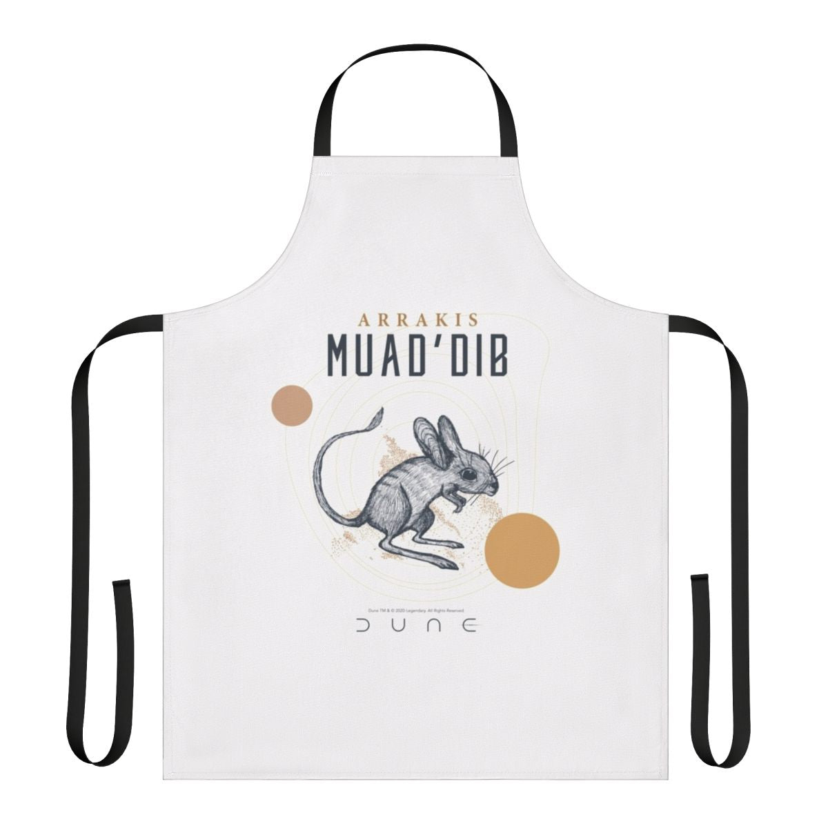 Dune-themed apron with Muad'dib/Arrakis desert design
