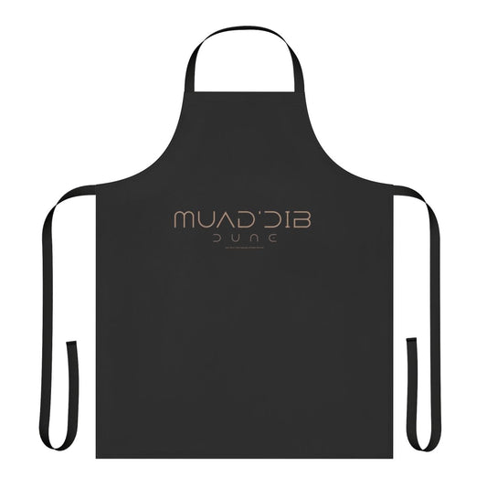 Dune-inspired apron featuring the name "Muad'dib" in a unique typographic design