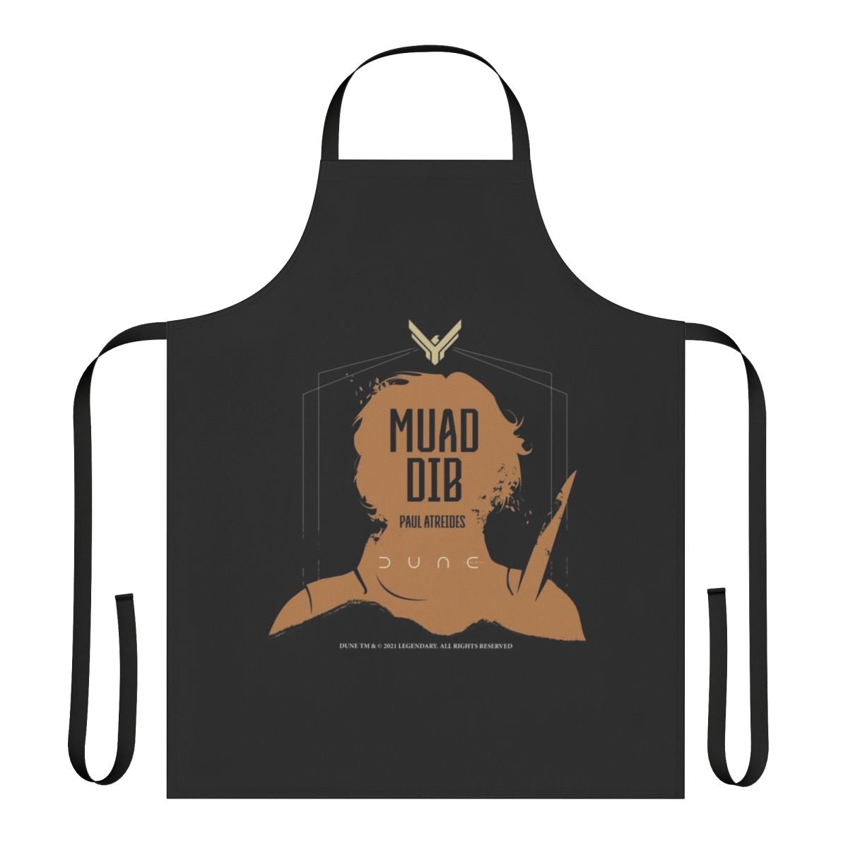 Dune-inspired apron featuring the iconic image of Muad'dib (Paul Atreides)