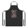 Dune-inspired apron with the quote "Only I Will Remain" on a light background