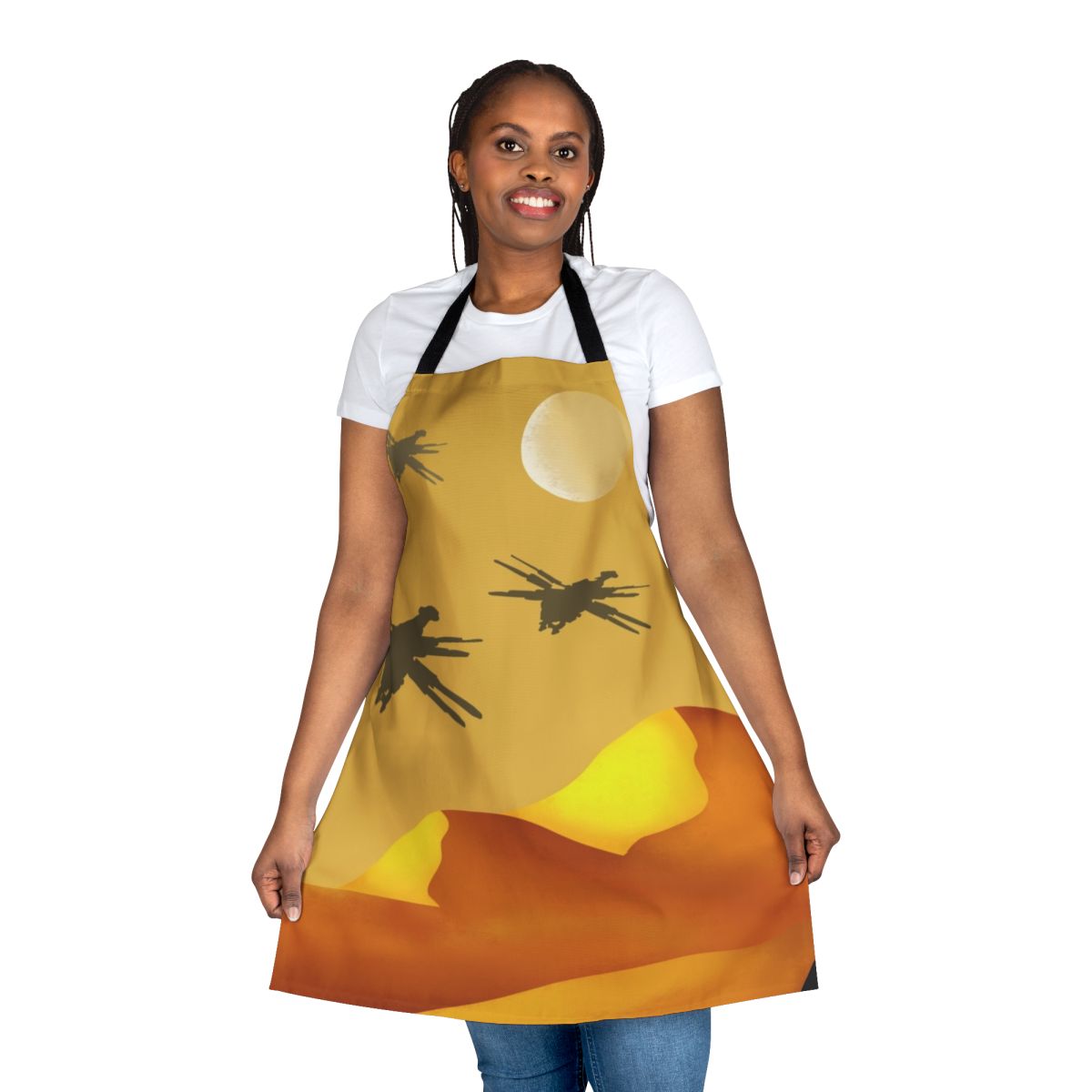 Dune-themed ornithopter apron featuring Atreides, Harkonnen, and Fremen designs