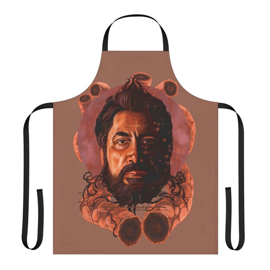 Dune-inspired apron featuring sand worms artwork by artist ak_hevonen