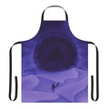 Dune-inspired apron featuring purple moons and sci-fi symbols