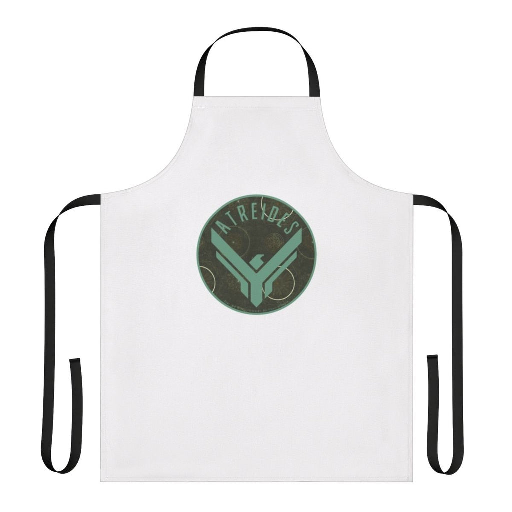 Dune inspired round light pattern design on a kitchen apron