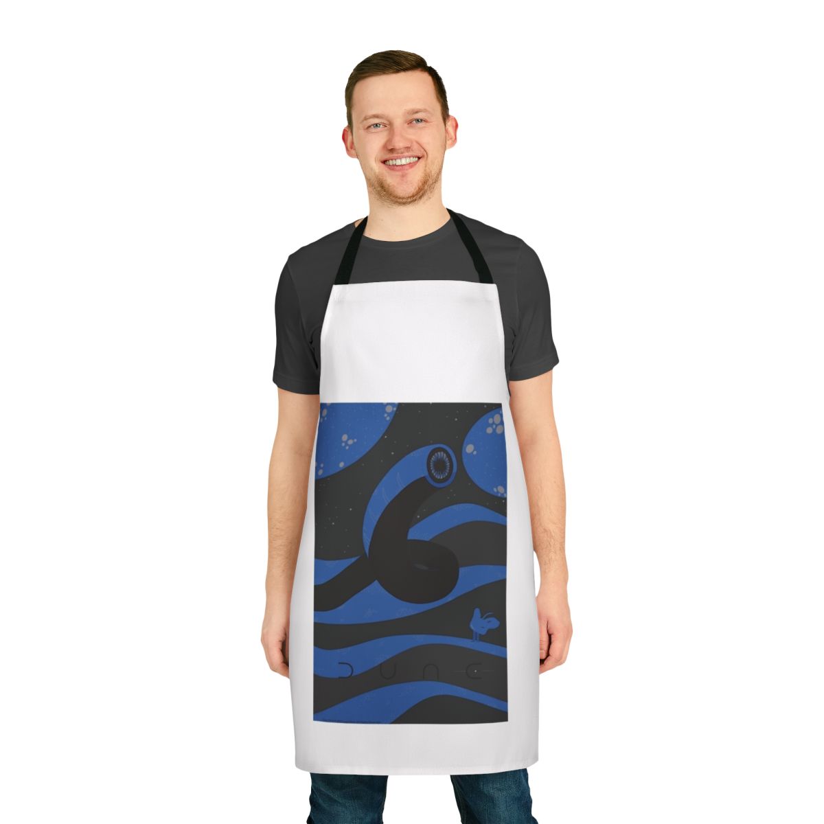 Dune-themed apron featuring a sandworm and Arrakis desert landscape