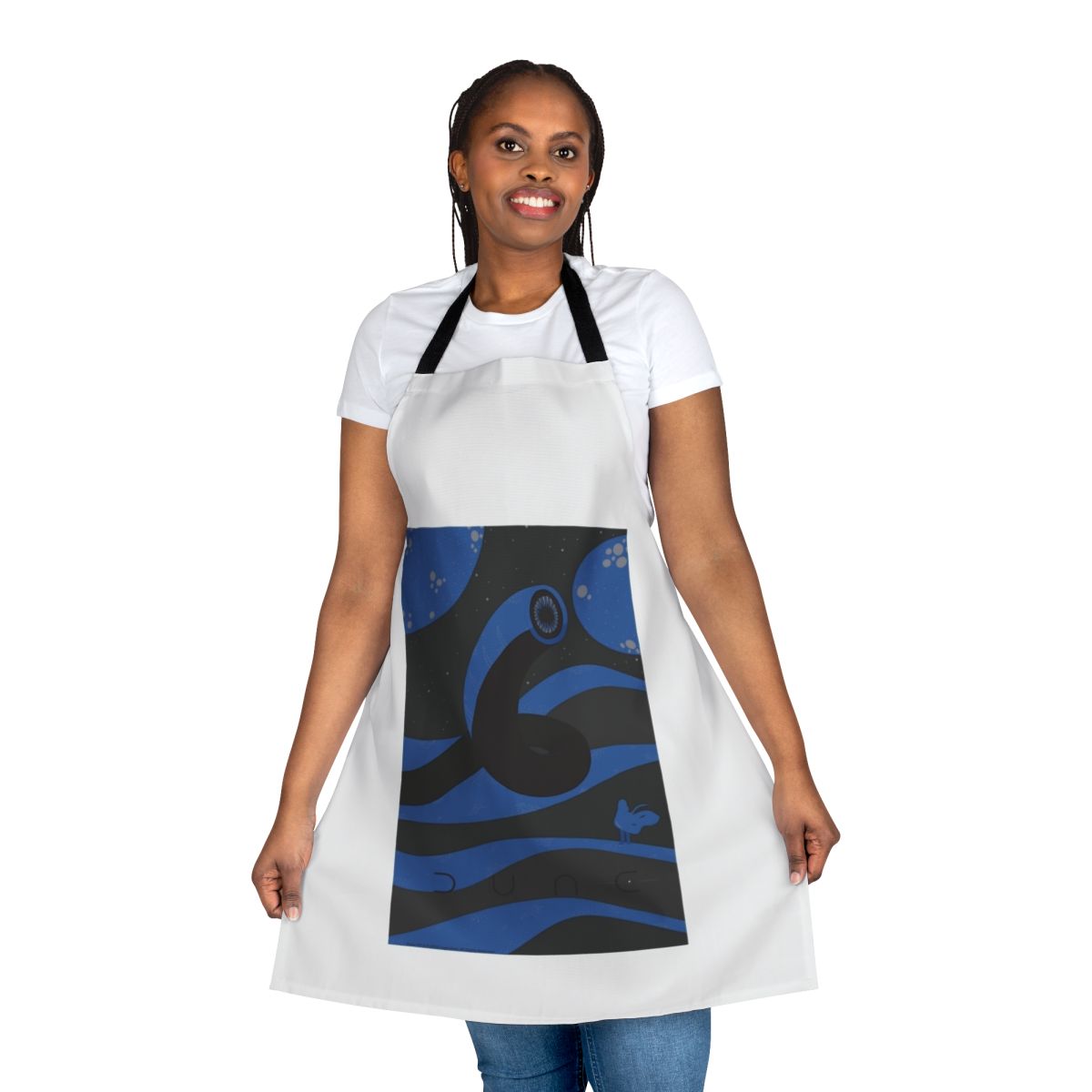 Dune-themed apron featuring a sandworm and Arrakis desert landscape