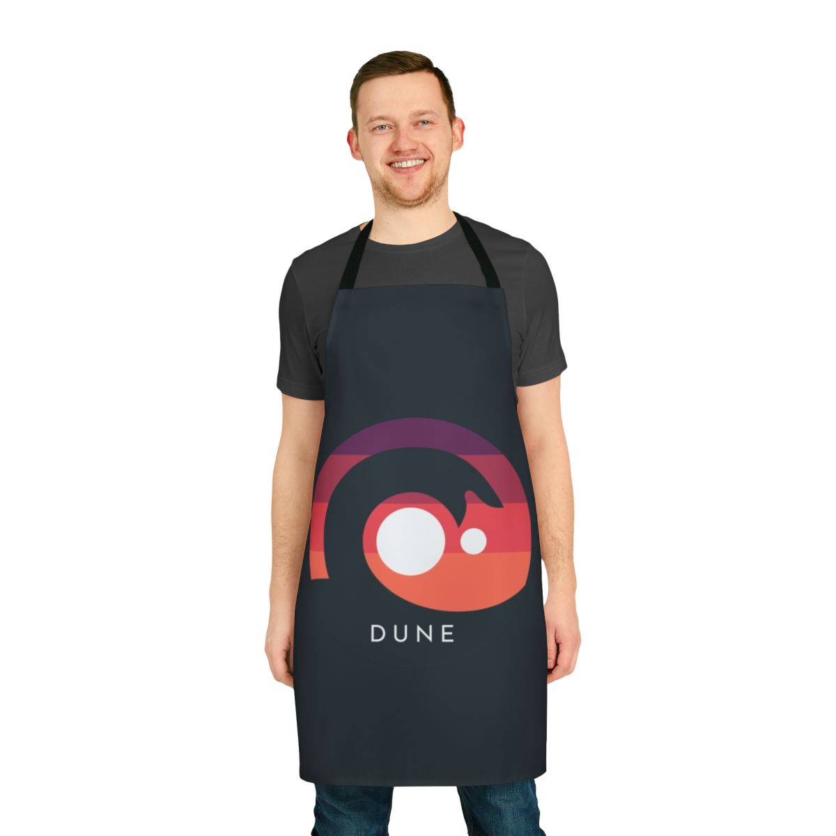 Dune-inspired sandworm apron featuring the iconic worm creature from the desert planet Arrakis