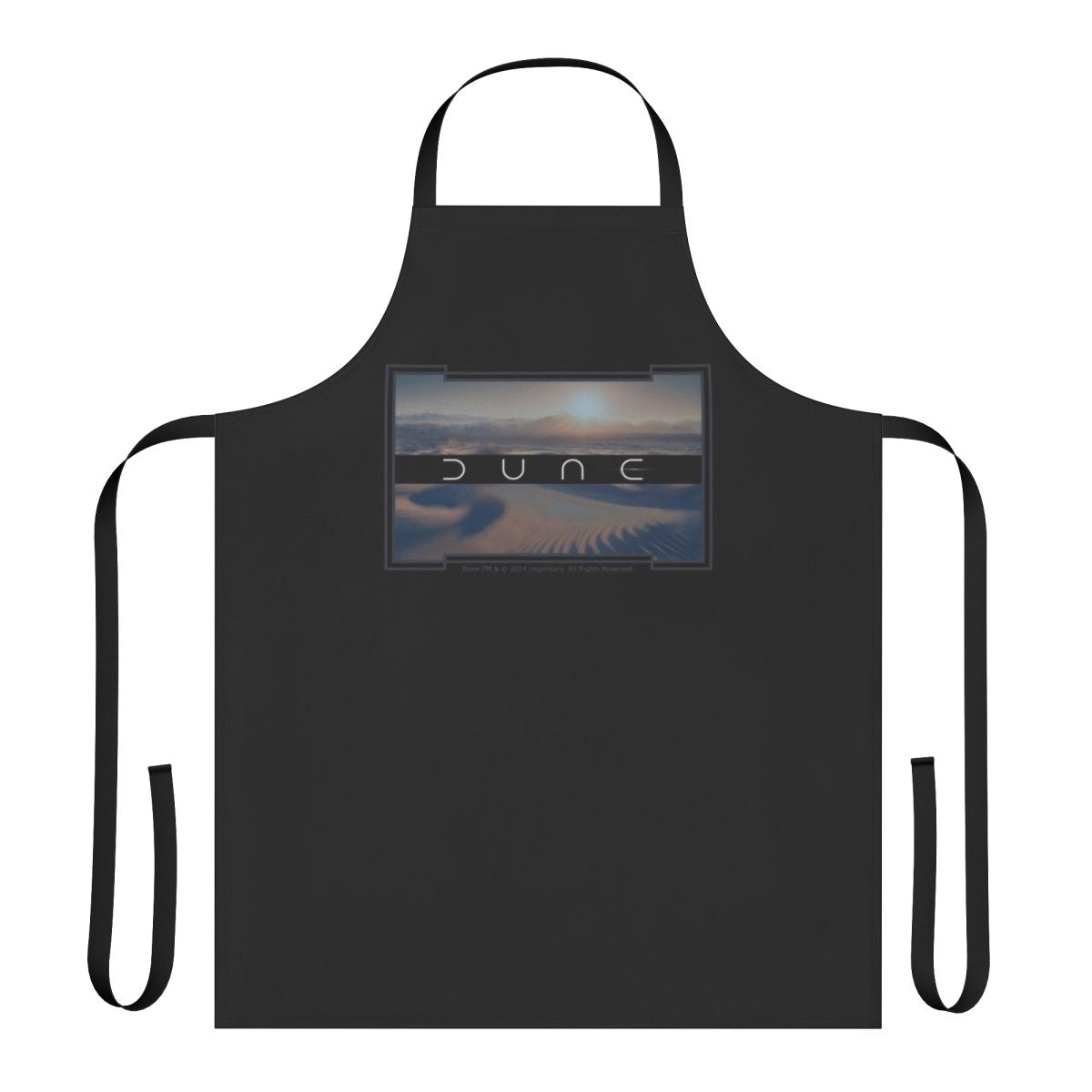 Dune-inspired sci-fi apron featuring a desert planet Arrakis design