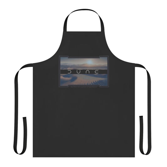 Dune-inspired sci-fi apron featuring a desert planet Arrakis design