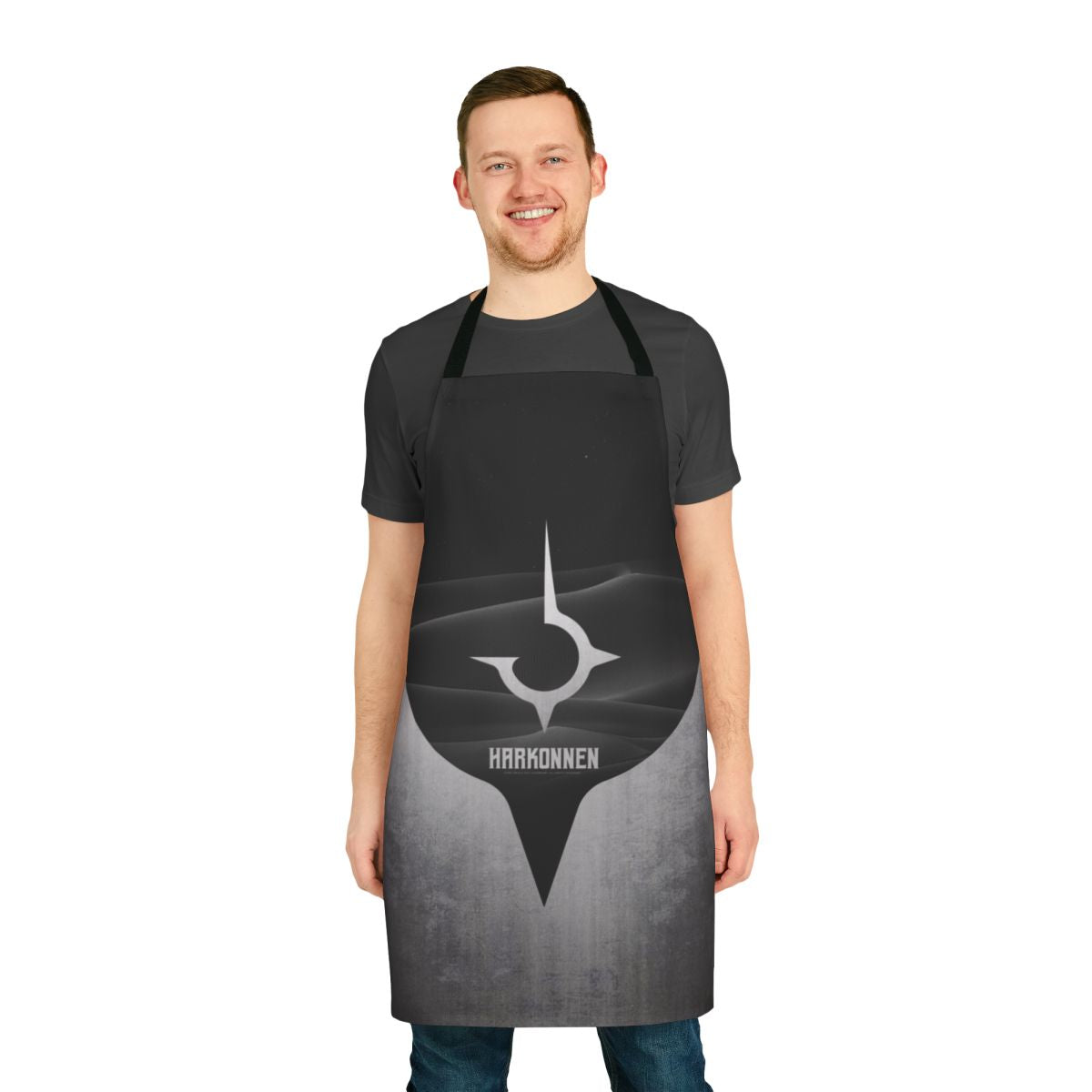 Dune-inspired titanium apron with Harkonnen design