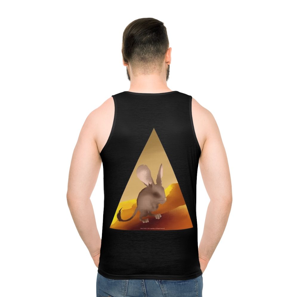 Unisex tank top featuring 'Dune' inspired kangaroo mouse design