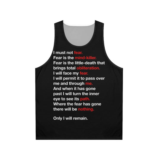 Dune Litany Against Fear Unisex Tank Top