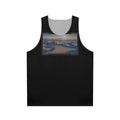 Dune movie inspired unisex tank top with black background