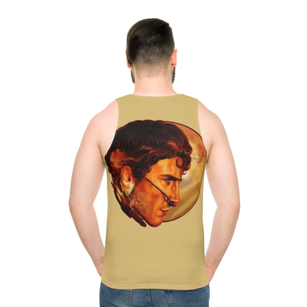 Dune movie inspired unisex tank top with Paul Muad'Dib painting