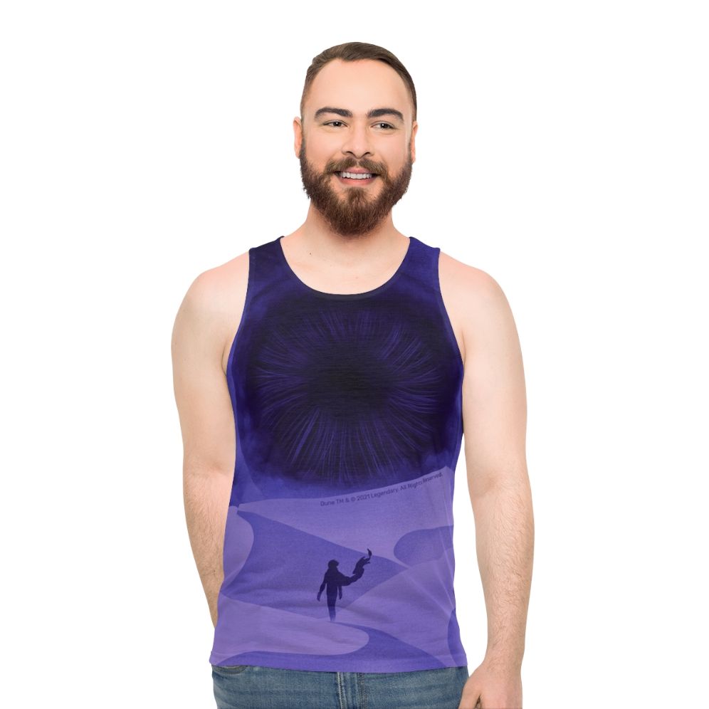 Dune inspired purple moon design unisex tank top