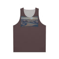 Dune-inspired unisex tank top with desert landscape design