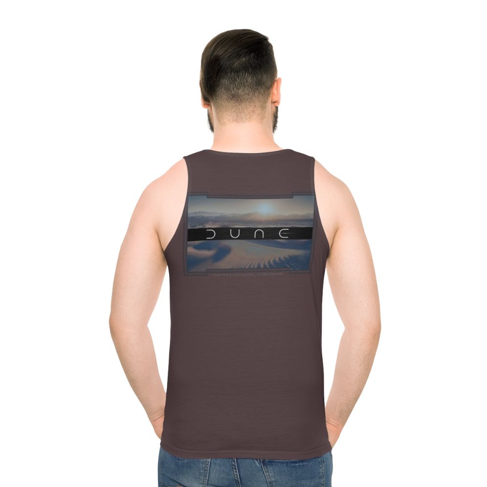 Dune inspired unisex tank top with Arrakis desert design