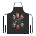 Apron with a design featuring a dog adventuring in a dungeon, perfect for D&D fans and pet lovers.