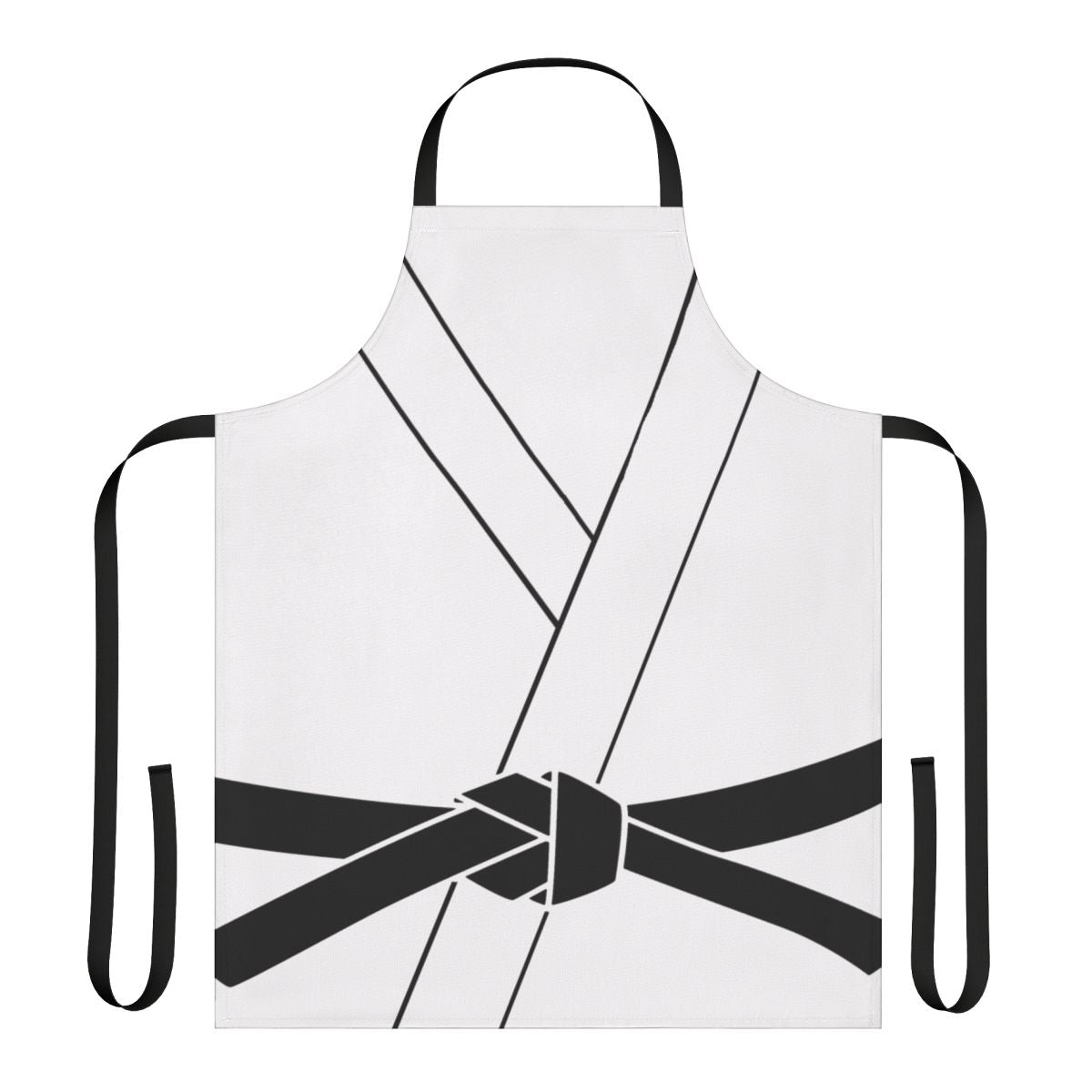 Black belt-style apron perfect for martial arts, MMA, karate, and jiu-jitsu activities