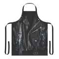A high-quality black leather apron perfect for bikers, mechanics, and workshop use.
